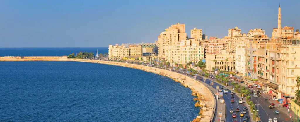 Alexandria Corniche on the Mediterranean